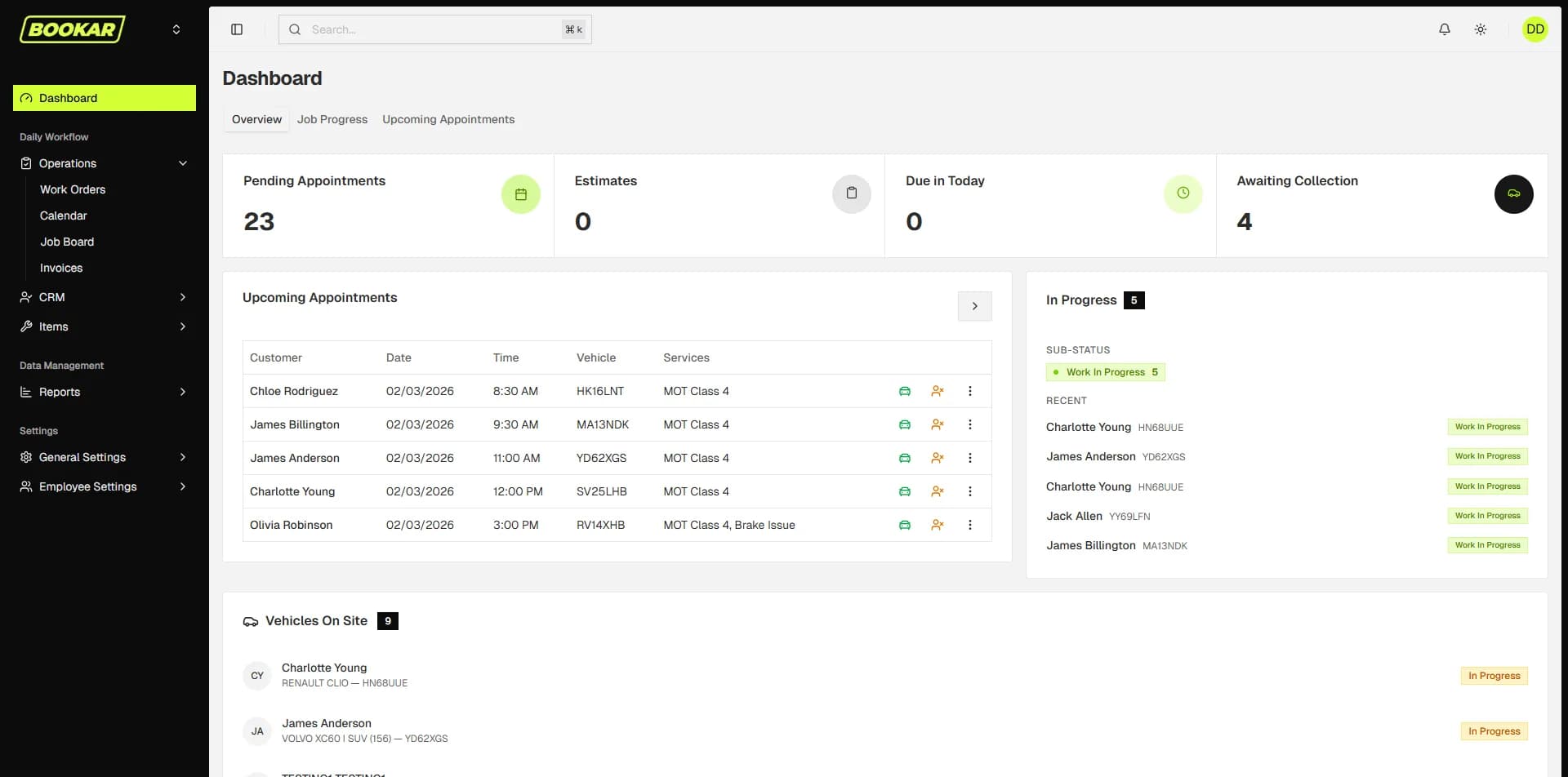 Web development code example